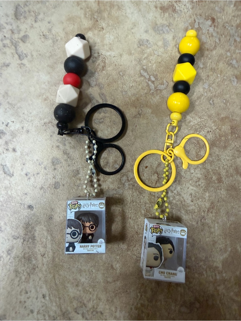 Harry Potter Bitty Pop Beaded Wristlet Keychains Set of 2 Handmade